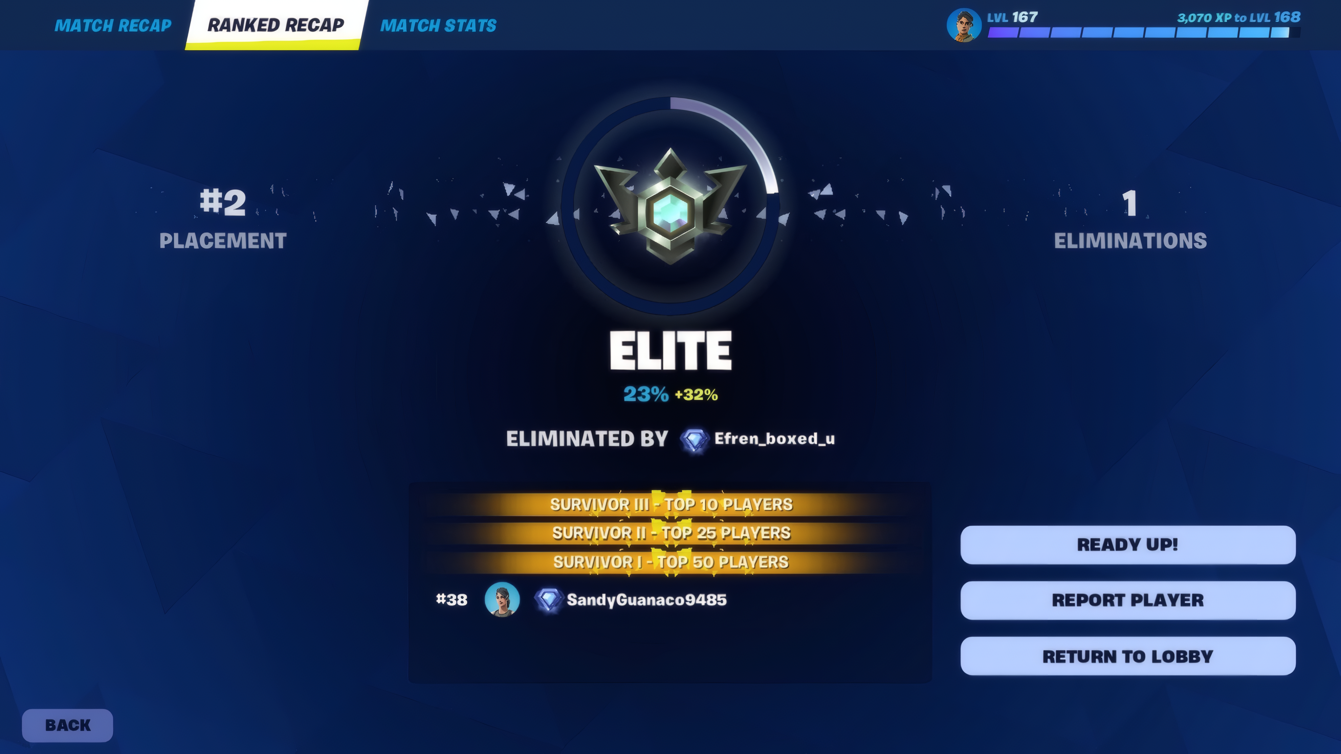 Highest rank in Ranked Reload
